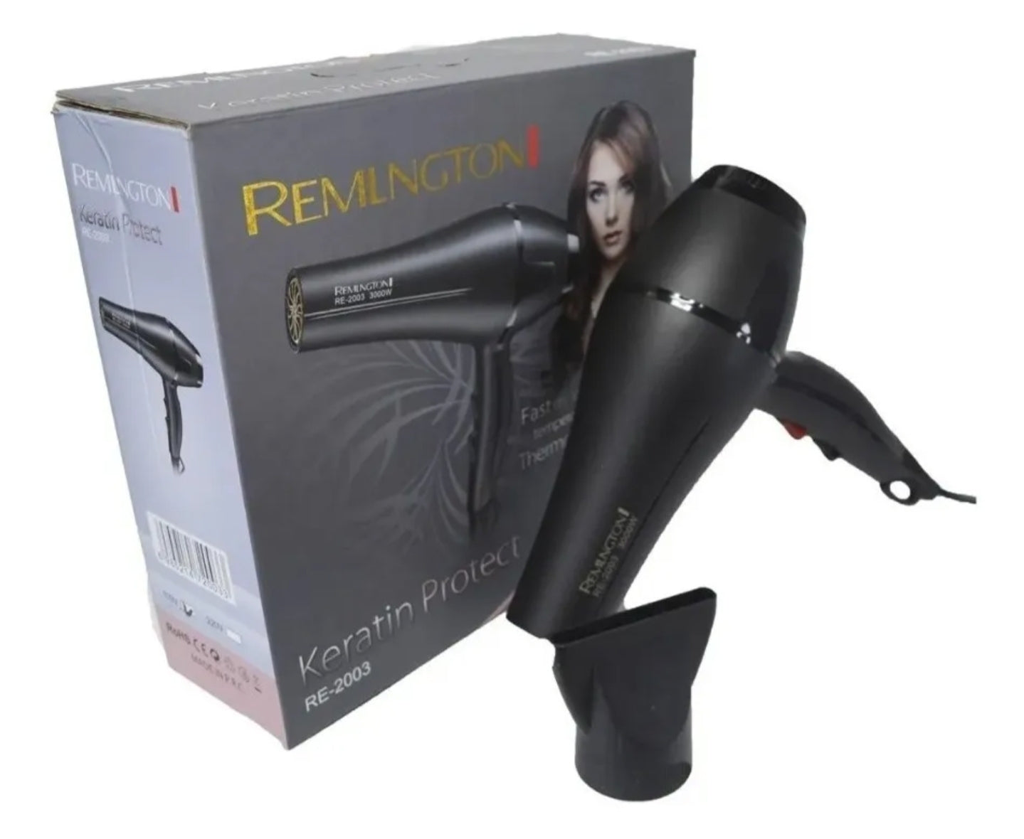 Combo secador de pelo Remington ➕ plancha keratina