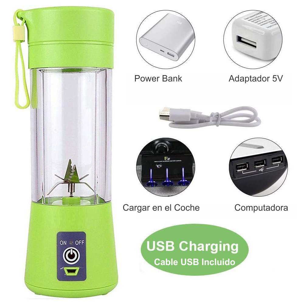 😍💃Licuadora Batidora Personal Recargable Juice Blender 🎁🛒