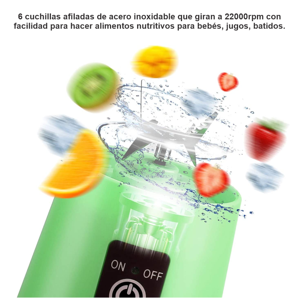 😍💃Licuadora Batidora Personal Recargable Juice Blender 🎁🛒